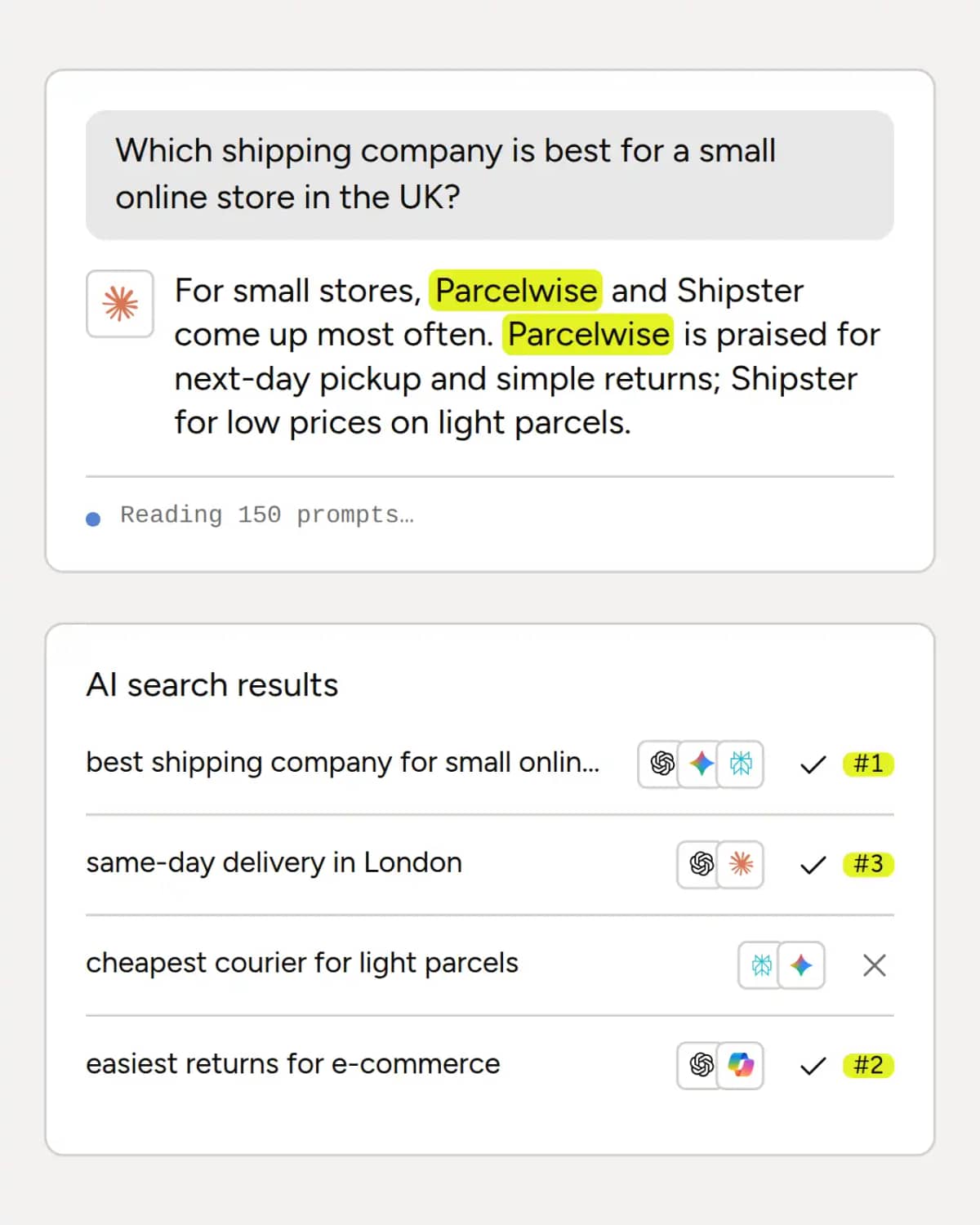 Product marketer reading a Claude visibility trend chart